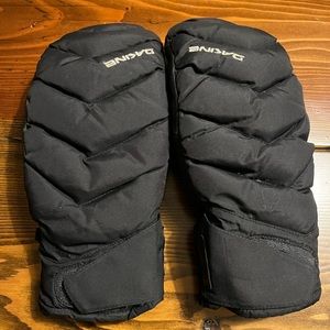 Dakine GoreTex Black Leather Mittens Size Medium